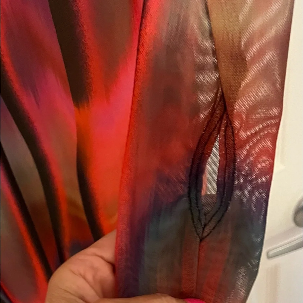 AFRM Sheer Multi Color Maxi Dress (with liner) WORN ONCE - Picture 4 of 5